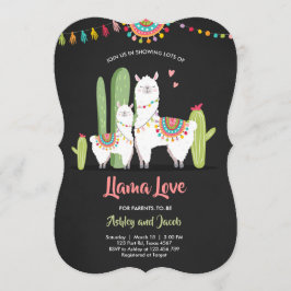 Llama chá de fraldas convite Llama Love Fiesta