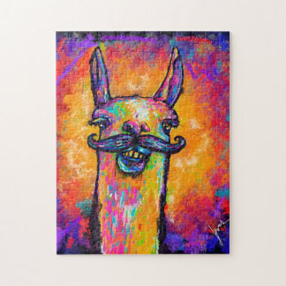 Llama com bigode - Quebra-cabeça 11x14