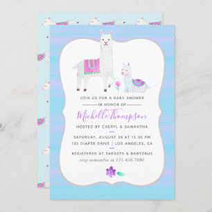 Llama de Cores Aquáticas Cóteas Convite para Chá d