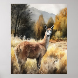 Llama Fazenda Animal Art Impressão
