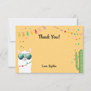 Llama Rama Cartões de agradecimentos Fiesta Party