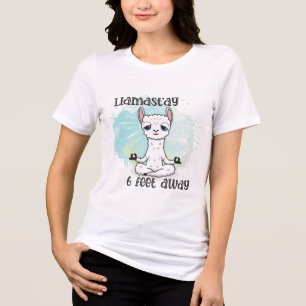 Llama Social Distancing Cute Watercolor Modern