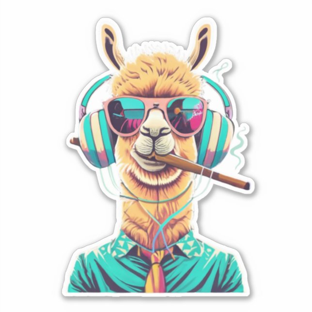 Llama Sticker, belos adesivos clássicos (Frente)