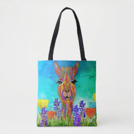 Llama Tote Bag bonito e colorido