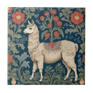 Llama William Morris estilo à esquerda