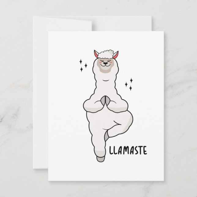 Llama Yoga Pose Com Llamaste (Frente)