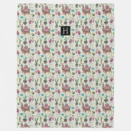 Llamas Ocidentais & Cactus | Cobertores de Fleece 