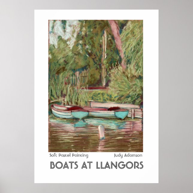 Llangors Boats Impressão ou Poster (Frente)