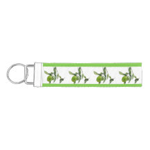 Llavero con acuarela de limón verde