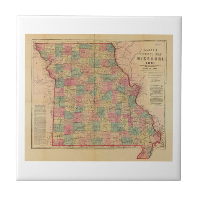 Lloyd's Office Map of Missouri (1861) (Frente)