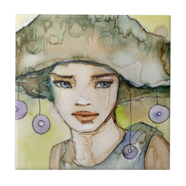 llustration de uma menina bonita, delicada (Frente)