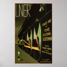 LNER Flying Scotsman Train Vintage Poster