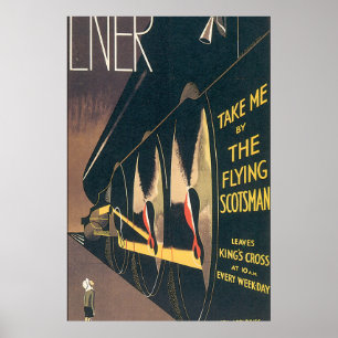 LNER o poster das viagens vintage do Scotsman do