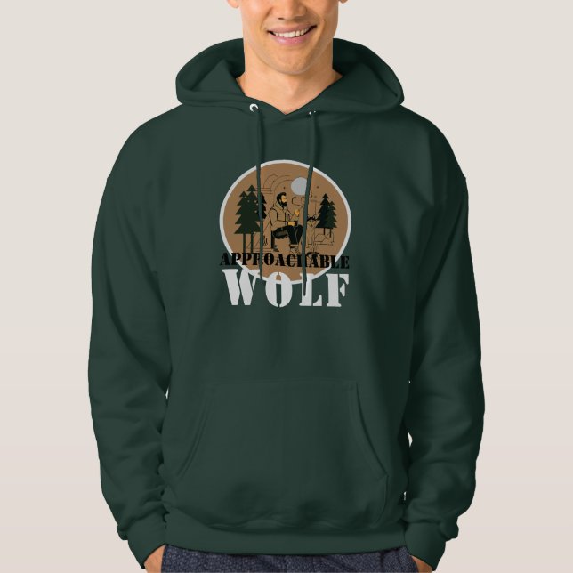 Lobo Acessível ( Verde ) Moletom (Frente)