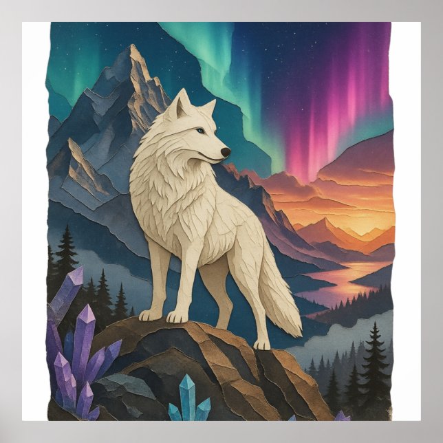 Lobo Arte Poster Arte de Parede ( Impressão ) (Frente)