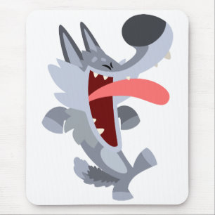Lobo bonito Mousepad dos desenhos animados da