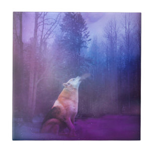 Lobo Bonito no Azulejo de Arte da Neve