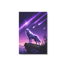Lobo Celestial – Impressão em Tela Mystic Howl