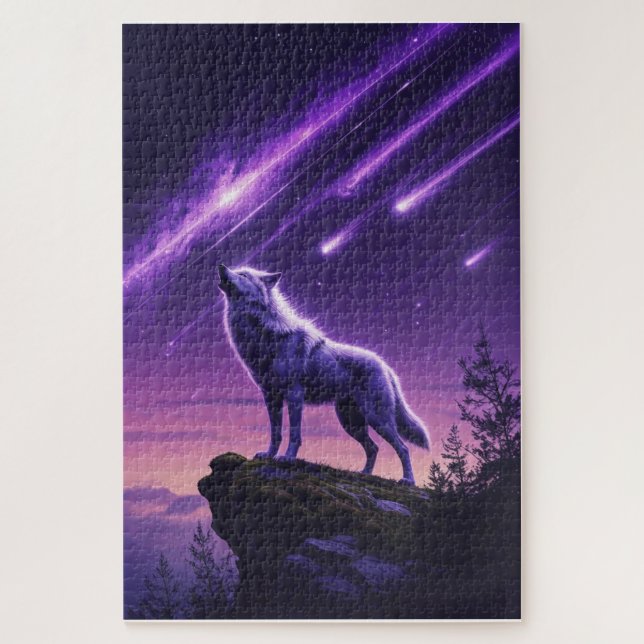 Lobo Celestial - Quebra-cabeça de Howl Místico (Vertical)
