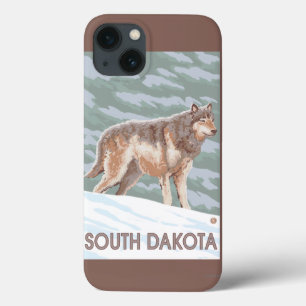 Lobo cinzento StandingSouth Dakota