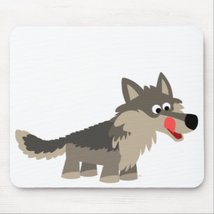 Lobo com fome Mousepad dos desenhos animados