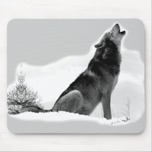 Lobo de madeira do Alasca Mousepad
