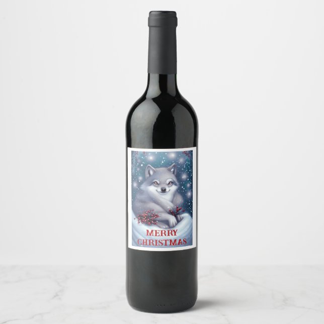 Lobo de Natal - Rótulo do Vinho (Frente)