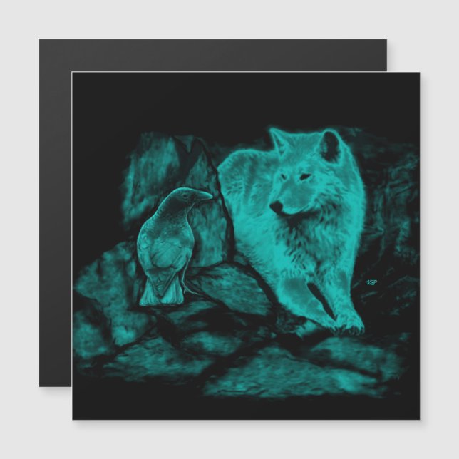 Lobo e Corvo na Carta Noturna (Frente/Verso)