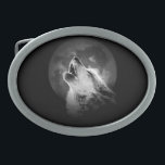 Lobo e Lua de Howling Preto e Branco<br><div class="desc">Um lobo ainda é um lobo, mesmo quando está sozinho. Talvez um lobo seja ainda mais um lobo quando está sozinho.</div>
