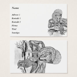 Lobo e Raven - Design preto e branco