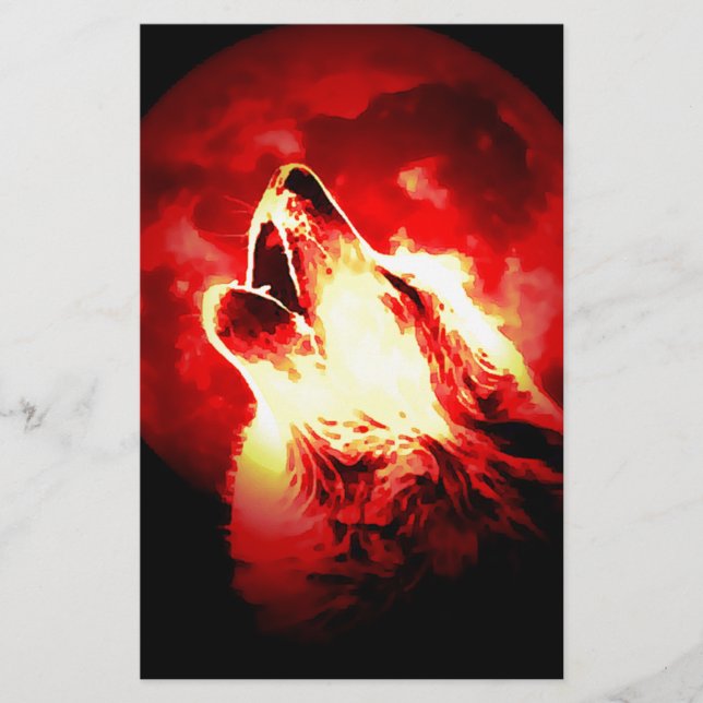 Lobo, Lua e Céu Vermelho (Frente)