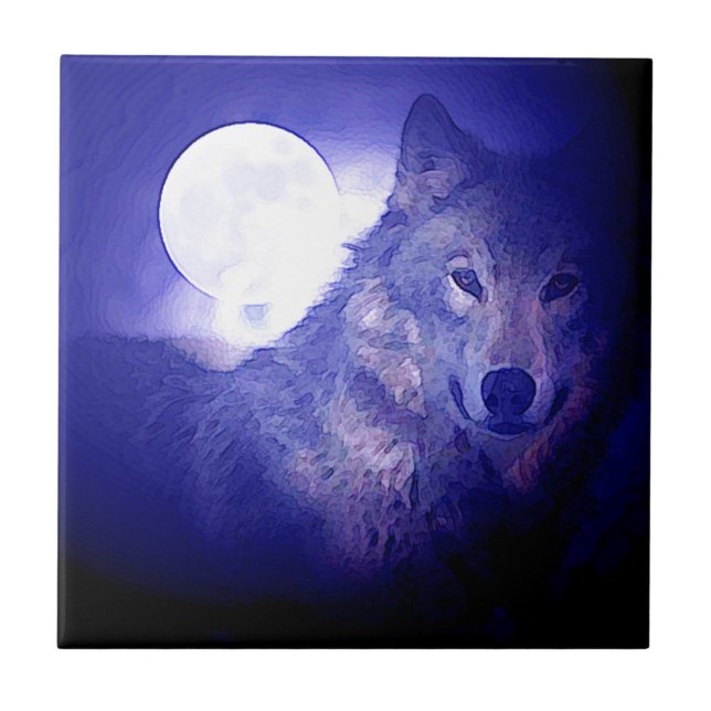 Lobo, Lua e Noite Azul (Frente)