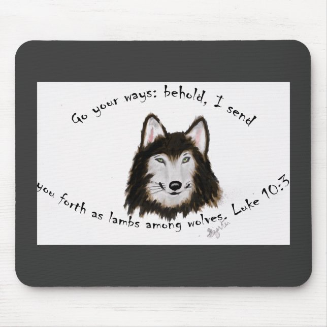 Lobo Mousepad religioso (Frente)