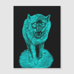 Lobo Negro Zangado na Noite