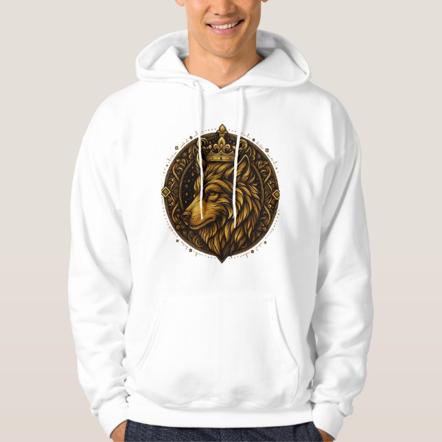 Lobo ouro com camisetas design (Frente)