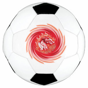 Lobo Selvagem Girando bola de futebol branca