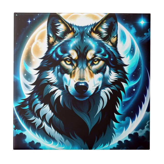 lobo selvagem na lua (Frente)