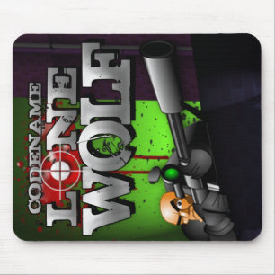 Lobo solitário Mousepad do nome de código