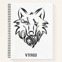 Lobo Tribal Negro e Branco