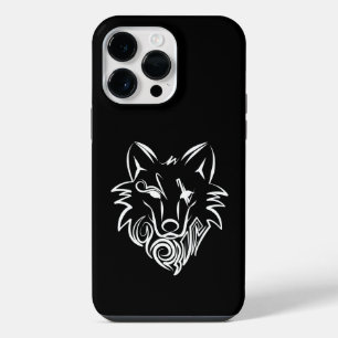 Lobo Tribal Preto e Branco