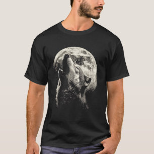 Lobo Uivando na Fase da Lua Cheia Ciclo Grunge Top