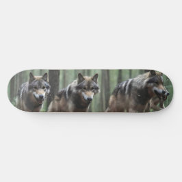 Lobos No Deck Do Skate Da Floresta