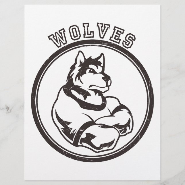 Lobos ou Wolf Mascot (Frente)