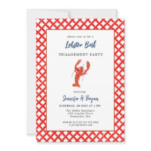 Lobster Boil Seafood festa de noivado convite