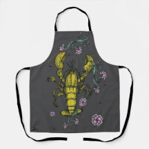 Lobster Love Apron na Cinza