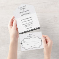 Locação Preta no Casamento Personalizado Branco