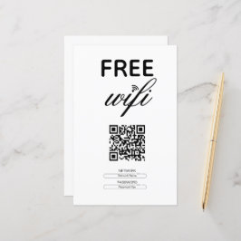 Local do Código QR Wi-Fi Simples e Branco Preto