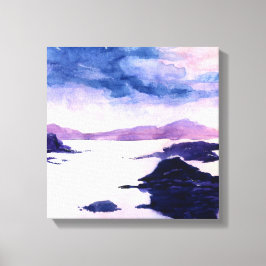 Loch Lomond Scottish Watercolor Canvas