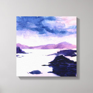 Loch Lomond Scottish Watercolor Canvas
