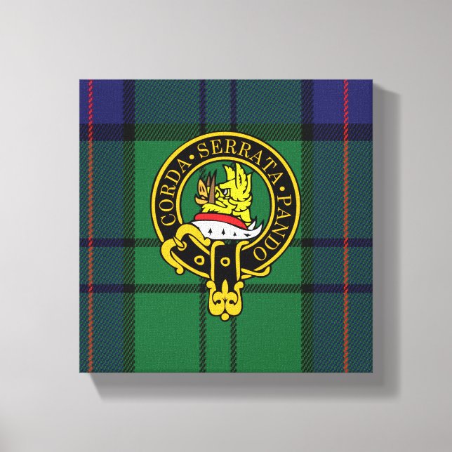 Lockhart Scottish Crest e Tartan Canvas (Frente)